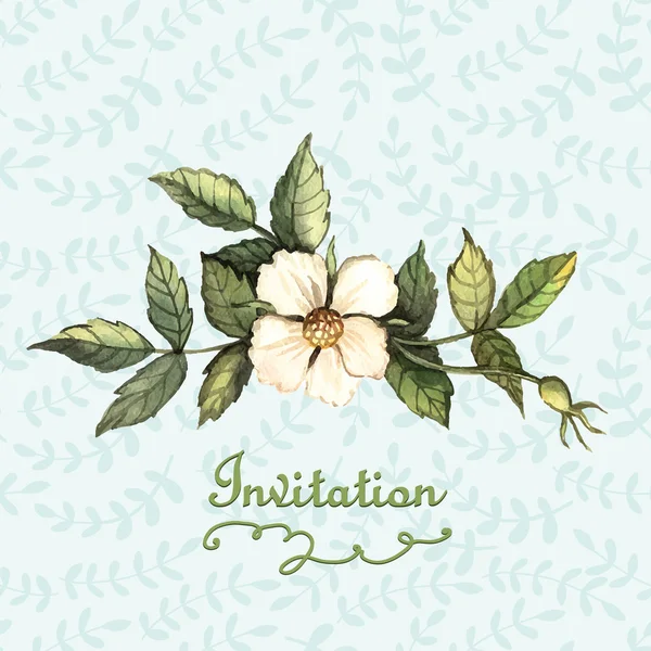 Floral Invitation — Stock Vector