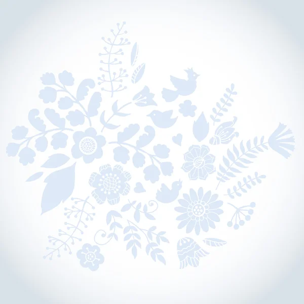 Delicate bloemen samenstelling — Stockvector