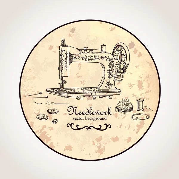 Иллюстрация швейных машин — стоковый вектор