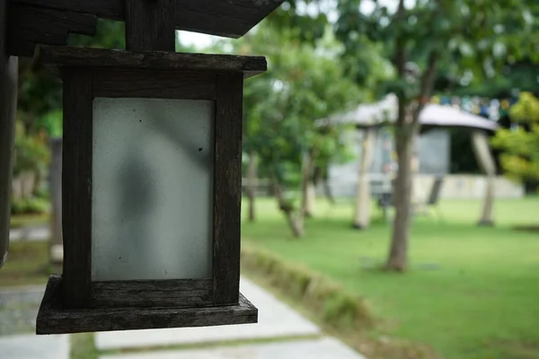 Guide lights in the park to increase safety at night.