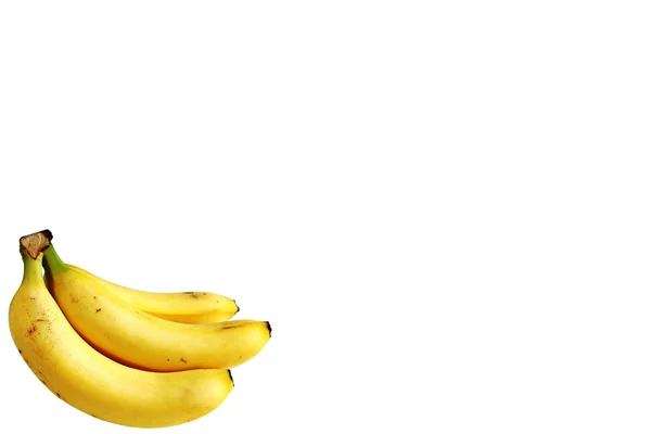 Bunch av bananer isolerad på vit bakgrund — Stockfoto