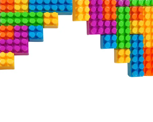 Toy colorful plastic blocks — Stock Photo, Image