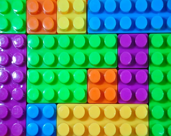 Toy colorful plastic blocks — Stock Photo, Image