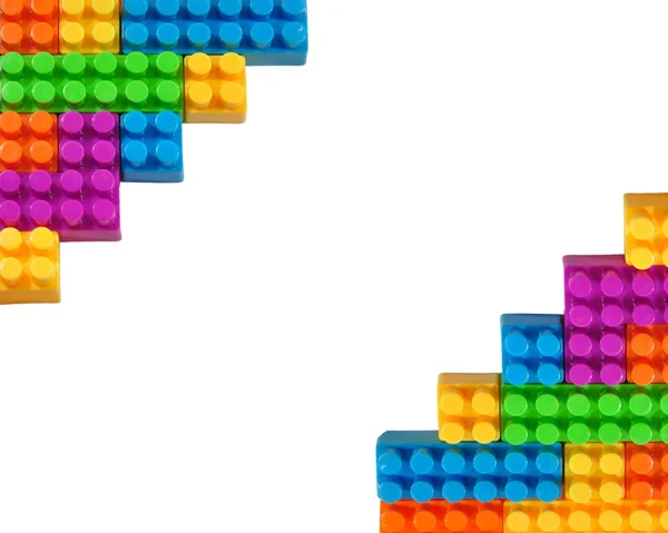 Іграшка барвистих пластикових блоків Ліцензійні Стокові Фото