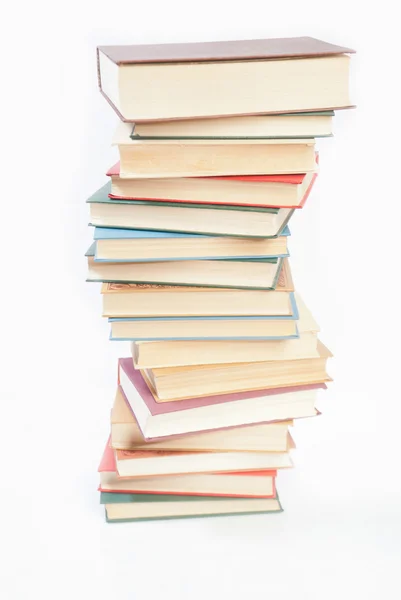 Book heap isolated on white — Stock Photo, Image