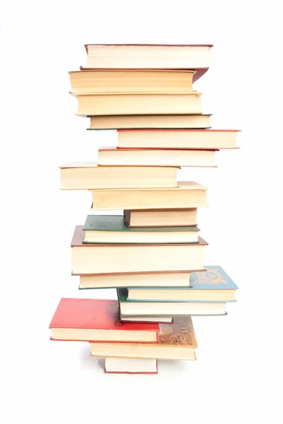 Book heap isolated on white — Stock Photo, Image