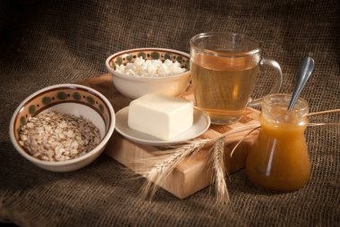 sağlıklı yemek ile ekmek, tahıl