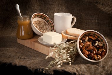 sağlıklı yemek ile ekmek, tahıl