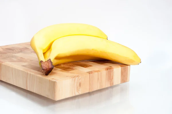 Banaan over Wit — Stockfoto