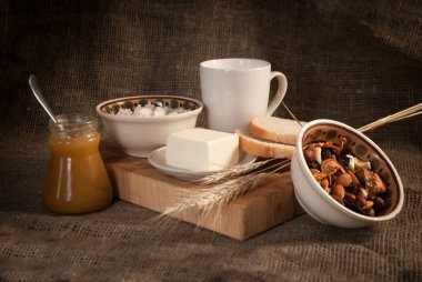 sağlıklı yemek ile ekmek, tahıl