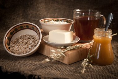 sağlıklı yemek ile ekmek, tahıl