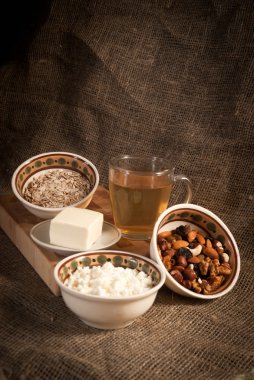 sağlıklı yemek ile ekmek, tahıl