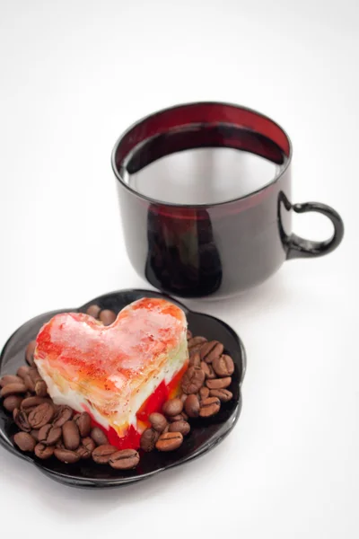 Фото милої чашки кави з печивом — стокове фото
