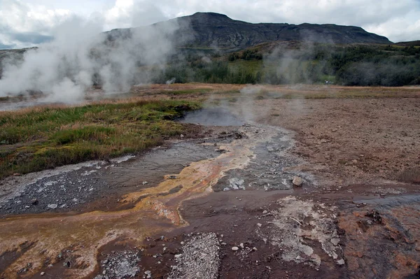 Ισλανδία - το χρυσό κύκλο - geysir περιοχή στην haukadalur — Φωτογραφία Αρχείου