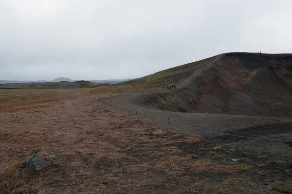 İzlanda - lake myvatn, volkan krafla, viti krater — Stok fotoğraf