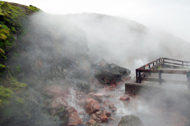 Iceland - The Northwest - thermal spring Deildartunguhver clipart