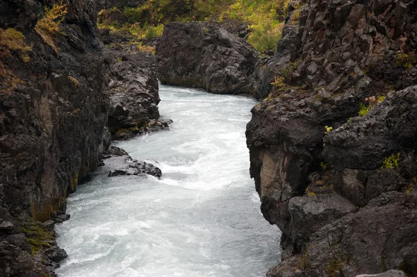 İzlanda - Batı - barnafoss şelale — Stok fotoğraf