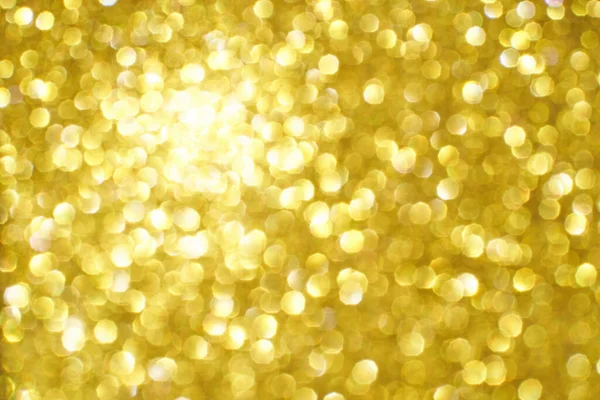 Bokeh Kreis mit Gold funkelt Hintergrund. Gelbe Glitzerkulisse. Goldene — Stockfoto