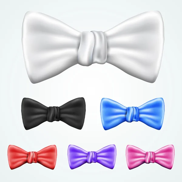 farklı renklerde 6 bowties kümesi