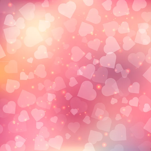 Resumen bokeh fondo del corazón . — Vector de stock