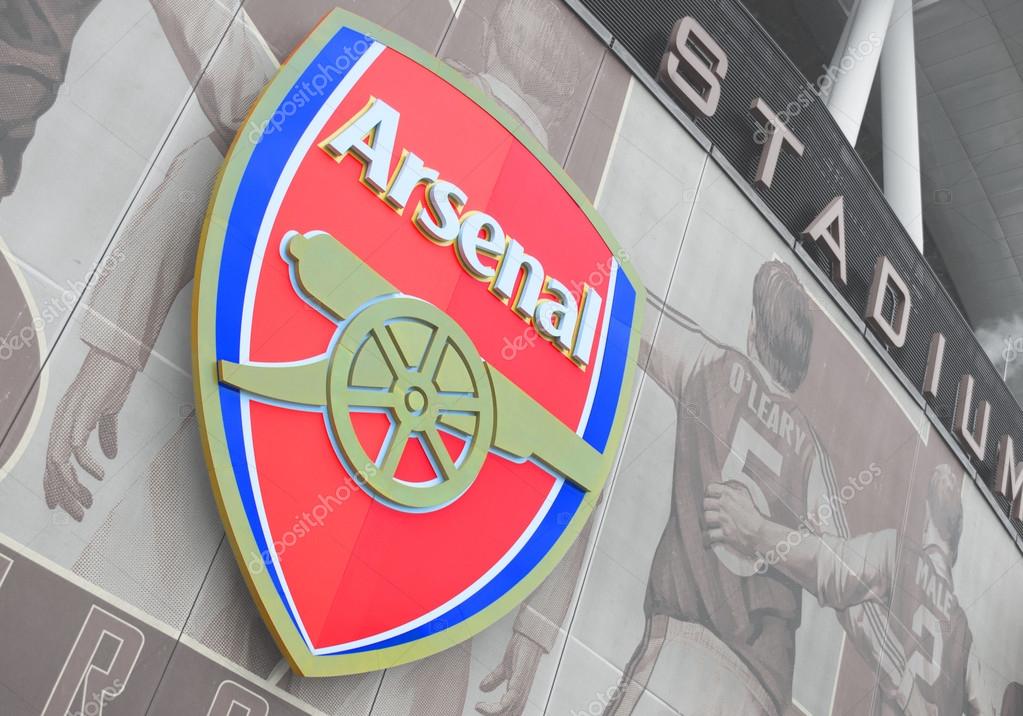 Arsenal london logo in emirates stadium
