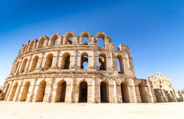 Roman Colosseum in El Jem in Tunisia clipart
