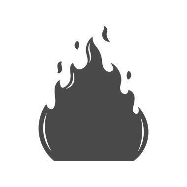 Barbekü Yangını beyaz arkaplanda izole edildi. Barbekü Konsepti. Barbekü Izgara Simgesi. Vektör illüstrasyonları