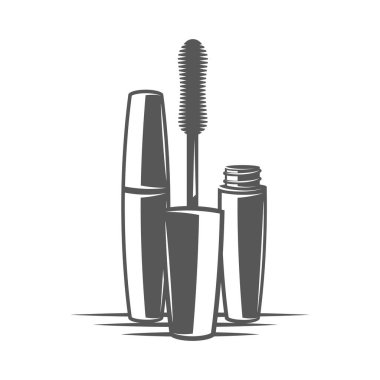 Makyaj kaşları beyaz arka planda izole edilmiş. Kozmetik konsepti. Vektör illüstrasyonu