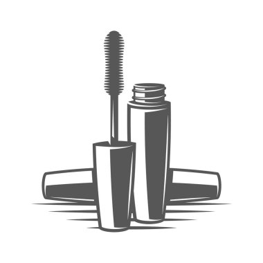 Makyaj kaşları beyaz arka planda izole edilmiş. Kozmetik konsepti. Vektör illüstrasyonu