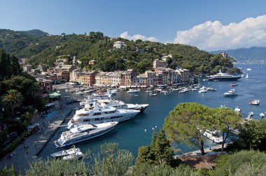 İtalyan Rivierası, portofino İtalya havadan görünümü