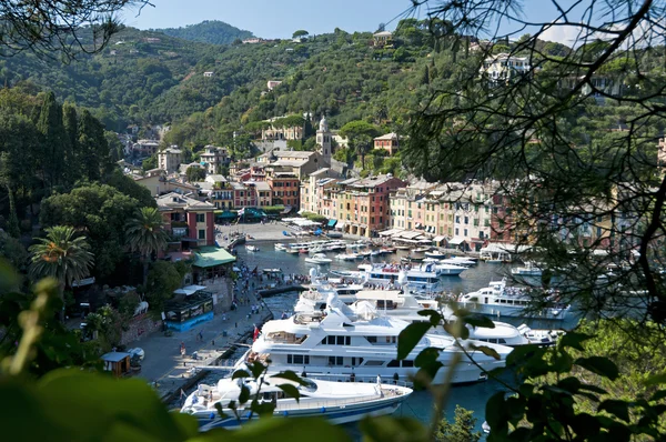 Italian riviera, aerial view of Portofino Italy — Stock Photo, Image