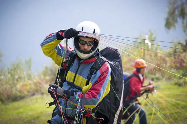 滑翔伞飞行员 — 图库照片