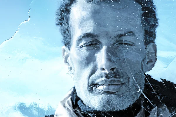 erkek yüz closeup dondurulmuş