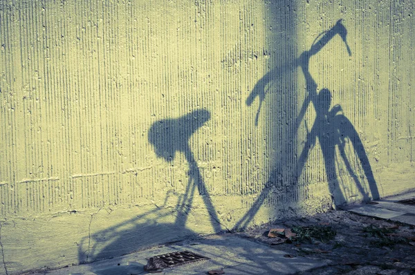 Silueta de bicicleta — Foto de Stock