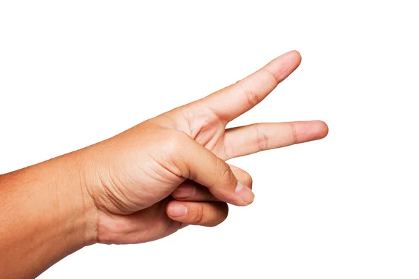 Hands in Scissor, Paper and Rock Game — Stock Photo, Image