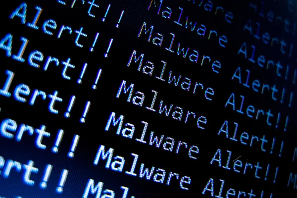 Malware waarschuwing — Stockfoto