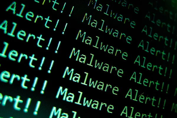 Malware waarschuwing — Stockfoto