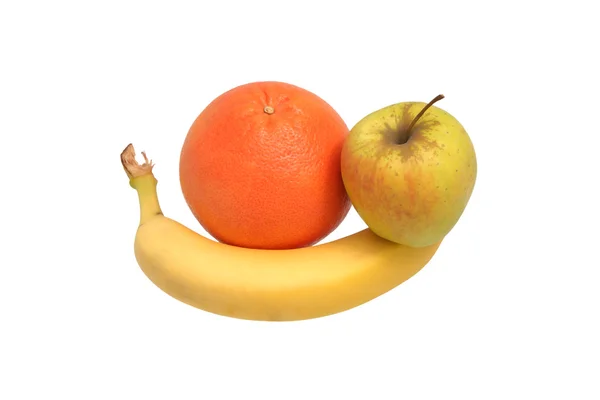 Apple banana grapefruit — Stock Photo, Image