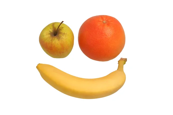 Apple, grapefruit and banana — Stock Photo, Image