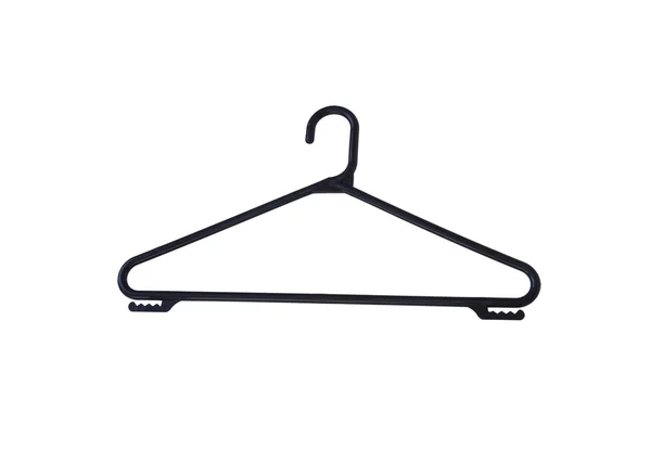 Black plastic clothes hanger. — Stock Photo, Image