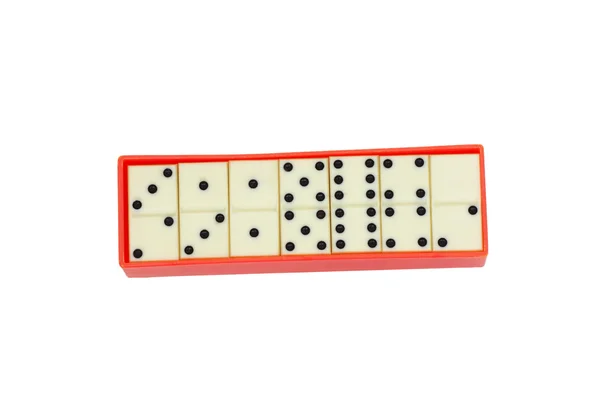 Domino v krabici — Stock fotografie