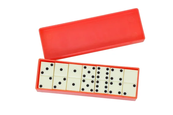 Domino bir kutu içinde. — Stok fotoğraf