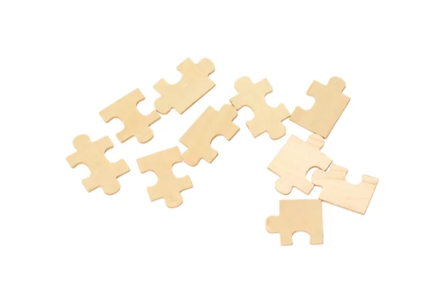 Wooden puzzle pieces. — Stock Photo, Image