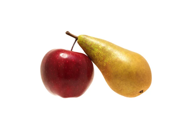 Red apple and pear. — Stock Photo, Image