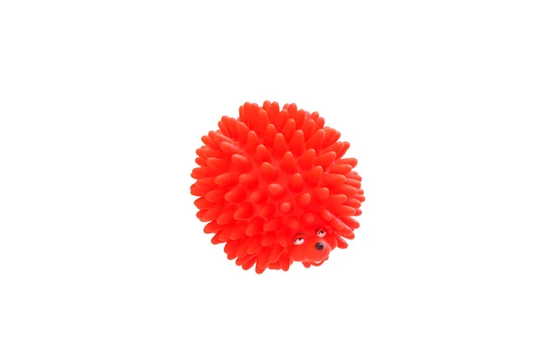 Rubber toy hedgehog red. — Stock Photo, Image