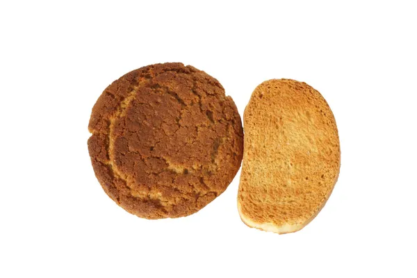 Oatmeal cookies and biscuit. View from above. — Stock Photo, Image