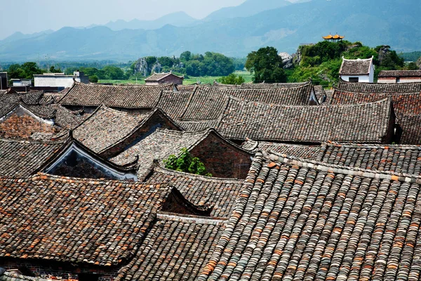 Roof Tops Ancient Town Hunan Province China — Stock Photo, Image