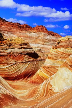 Arizona, ABD Navajo bölgesindeki Yukarı Antilop Kanyonu.