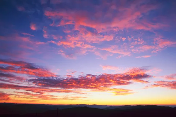 Hermosa Puesta Sol Gran Parte Nacional Las Montañas Humeantes Tennessee —  Fotos de Stock