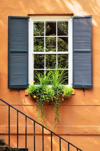 Conception Extérieure Une Maison Dans Quartier Historique Savannah Géorgie États — Photo